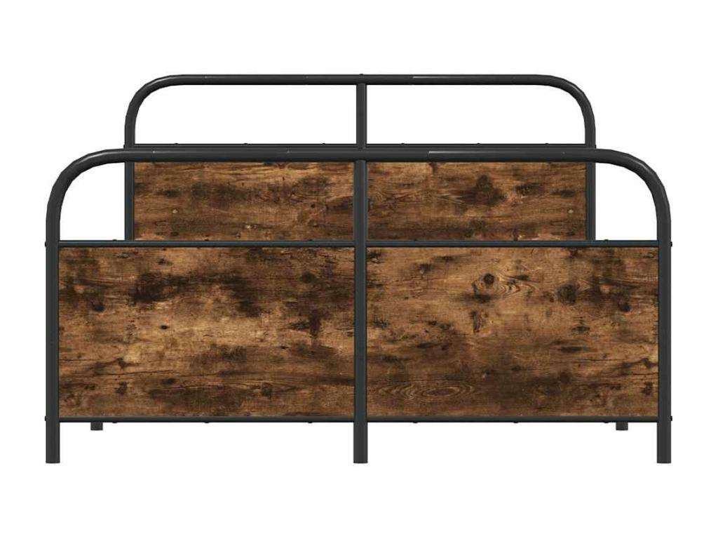 Bed frame without mattress 120x200 cm smoked oak engineered wood 59120IILY