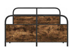 Bed frame without mattress 120x200 cm smoked oak engineered wood 59120IILY