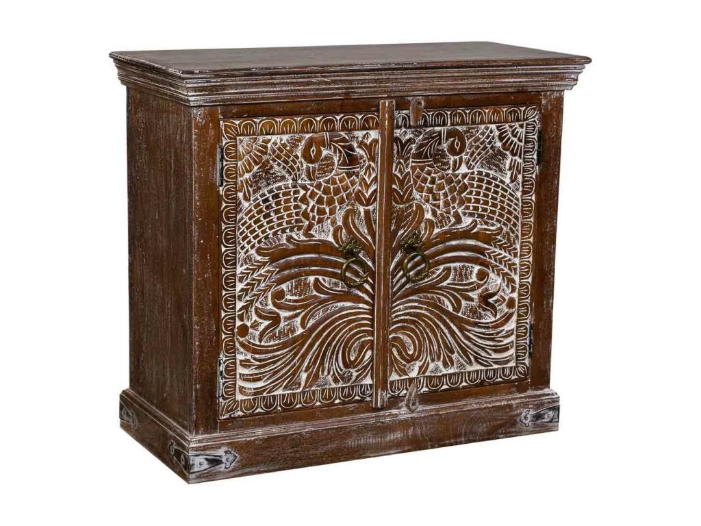 Brown wooden console table 90x40x80 71403LKZR