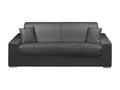 Delimoa 4-seater express convertible sofa in faux leather - Black - Wide 160cm sleeping area - 14cm mattress 57496KRLF