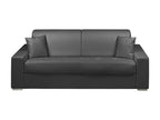 Delimoa 4-seater express convertible sofa in faux leather - Black - Wide 160cm sleeping area - 14cm mattress 57496KRLF