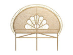 Headboard 140 cm in natural rattan - Delimoa 38648FXAW