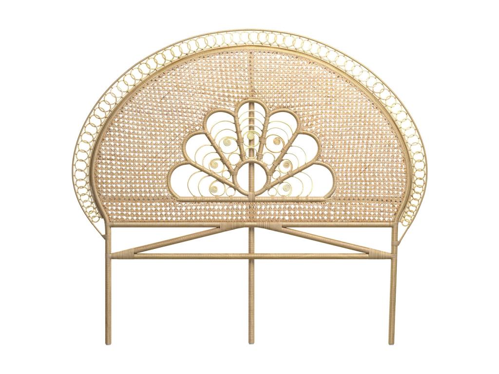 Headboard 140 cm in natural rattan - Delimoa 38648FXAW
