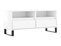 High-gloss white TV stand, 100x34.5x44.5 cm, engineered wood, 18587AYFM