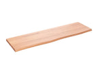 Light brown wall shelf 100x30x2 solid treated oak wood 73148DCVF
