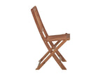 Set of 6 folding garden chairs with cushions, Delimoa wood 07237RRKG
