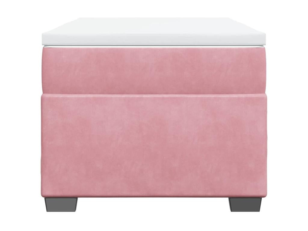 Delimoa bed base with mattress, Rose 100x200 cm Velvet 09933XBTI