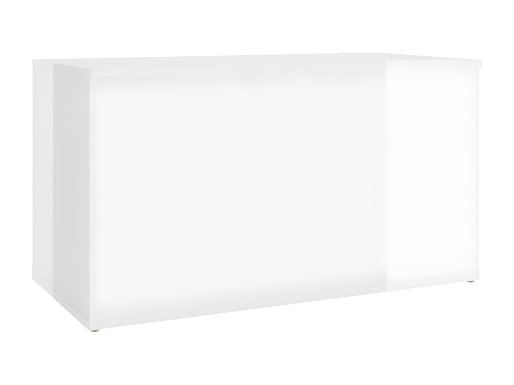 Storage chest, glossy white, 84x42x46cm, engineered wood, 81596JLAL