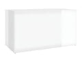 Storage chest, glossy white, 84x42x46cm, engineered wood, 81596JLAL
