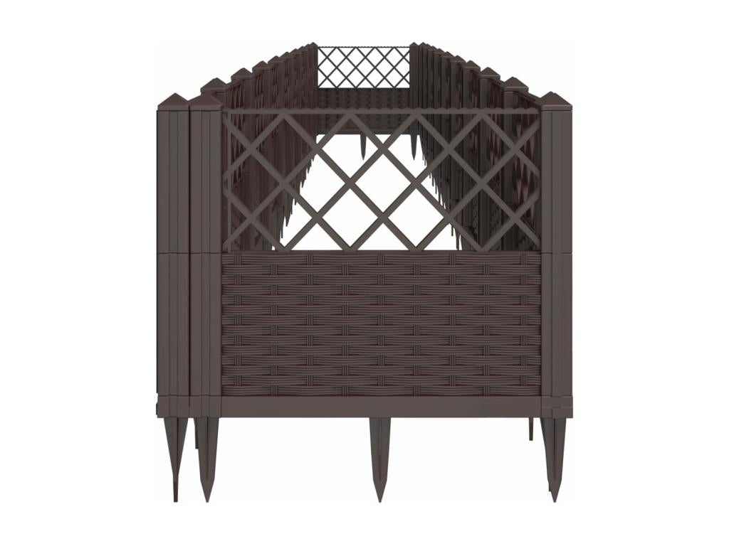 Planter with brown stakes 363.5x43.5x43.5 PP 89679TGKN