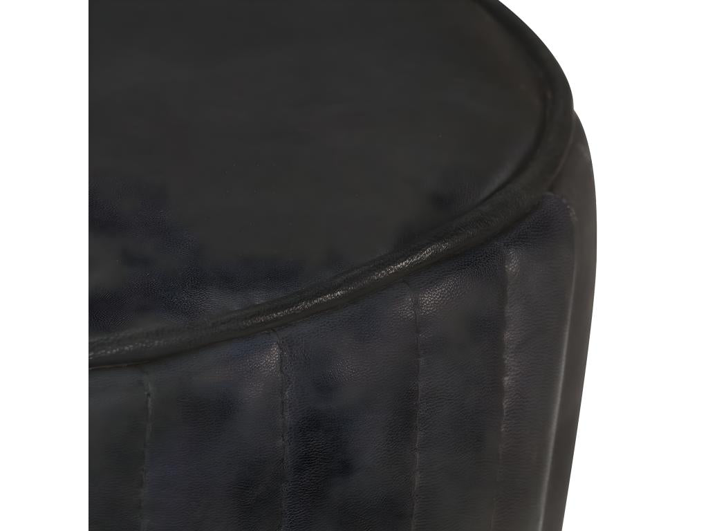 Black Genuine Leather Bar Stool 89028PBML
