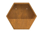 Wall planters, 2 pcs, Rusty Corten steel, 46x10x40 cm, 35657EWZZ