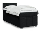 Delimoa bed base with mattress, black, 90x190 cm, fabric, 34524GPCA