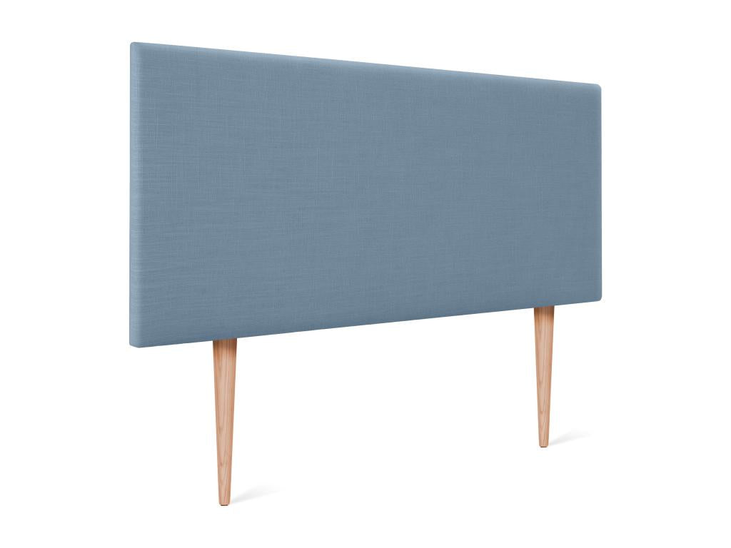 Delimoa Smooth Natural Linen Headboard 95x105cm with Legs for 90cm Beds - Blue 82769VPKS