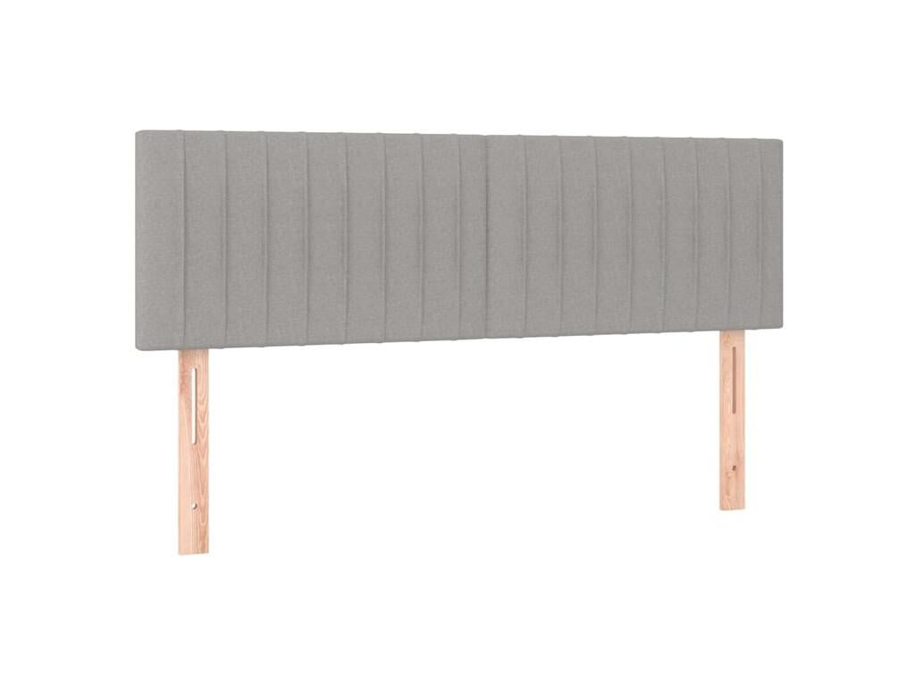 Delimoa bed base with light grey mattress 140x200 Fabric 66971GIZU