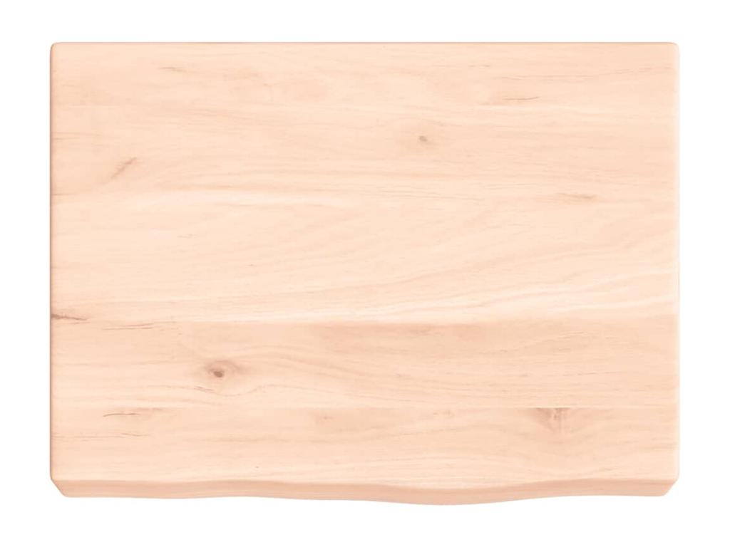 Wall shelf 40x30x2-6 cm untreated solid oak wood 62203UQHF