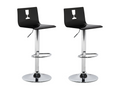 Set of 2 Delimoa Black Bar Stools 27038LWUG