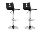 Set of 2 Delimoa Black Bar Stools 27038LWUG
