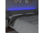 Light Grey LED Headboard 163x16x78/88 cm Fabric 93848UKKL