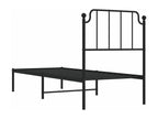 Metal bed frame without mattress, with black headboard, 80x200 cm, 59949SZPL