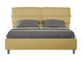 Delimoa 35367VAHQ Upholstered Bed without Mattress 160x200 Ochre Microfiber