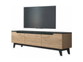 Delimoa TV stand, black marble-walnut effect, 180x35x48.3 cm, 34029NWTE
