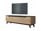 Delimoa TV stand, black marble-walnut effect, 180x35x48.3 cm, 34029NWTE