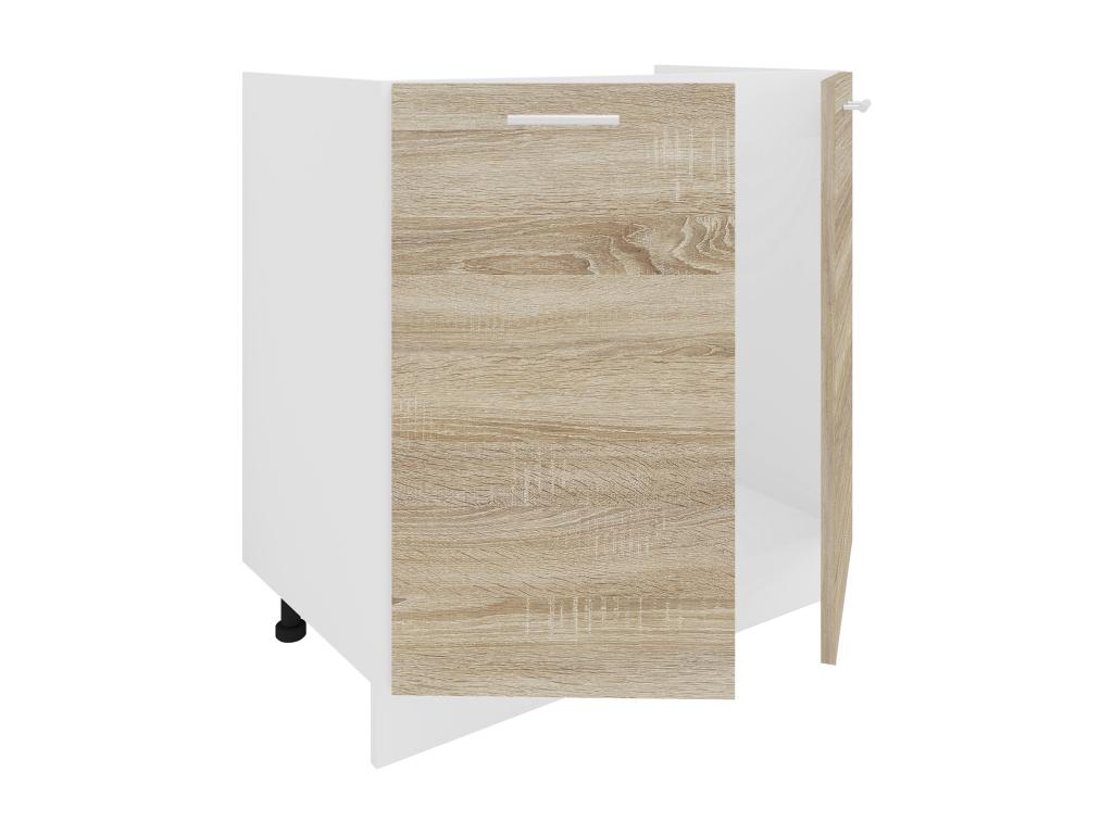 Artanzy 80cm Wide Under Sink Cabinet, White/Oak, 05058KAWA