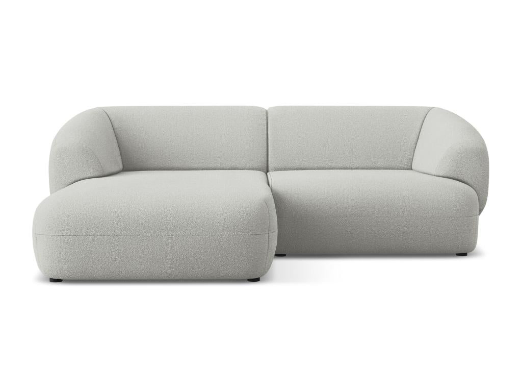 Modular 2.5-seater left-hand corner sofa in bouclé fabric - light grey - Artanzy 07656HVMX