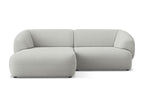 Modular 2.5-seater left-hand corner sofa in bouclé fabric - light grey - Artanzy 07656HVMX