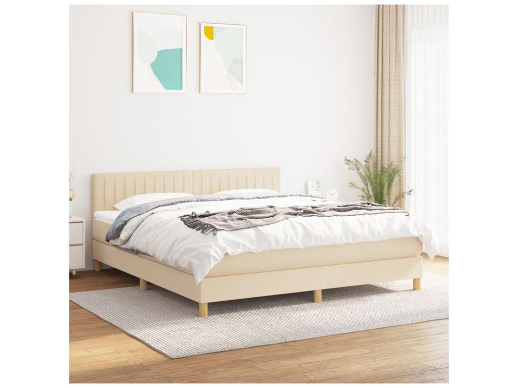 Artanzy bed base with cream mattress 180x200 Fabric 68124FFQN