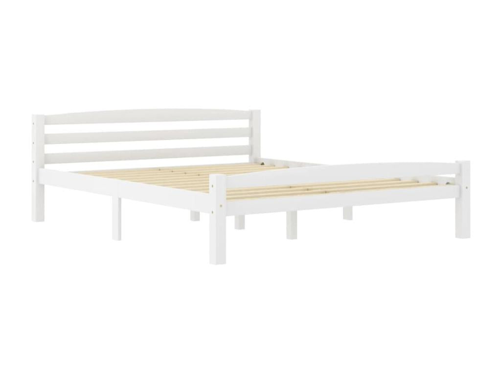 White Bed Solid Pine Wood 160x200 9 05070PGCY
