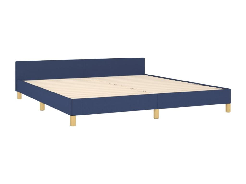 Bed frame without mattress, blue, 180x200 cm, fabric, 44882GEPR