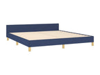 Bed frame without mattress, blue, 180x200 cm, fabric, 44882GEPR