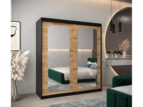 Artanzy T3 Sliding Door Wardrobe 200/180/62 2 Doors Black/Artanzy 67719MJPI