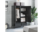 Black industrial wardrobe 90x40x140 cm steel 75837QUYG