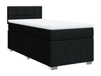 Delimoa bed base with mattress, black, 90x190 cm, fabric, 34524GPCA
