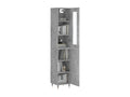 Highboard, Concrete Grey, 34.5x34x180 cm, Engineered Wood, 48224UHQS