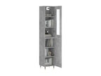 Highboard, Concrete Grey, 34.5x34x180 cm, Engineered Wood, 48224UHQS