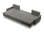 U-shaped corner sofa with sleeper function and 2 chaise lounges, Dark Grey 81078FXZI