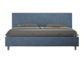 Delimoa 18955TSKD Upholstered Bed without Mattress 180x210 cm Blue Microfiber