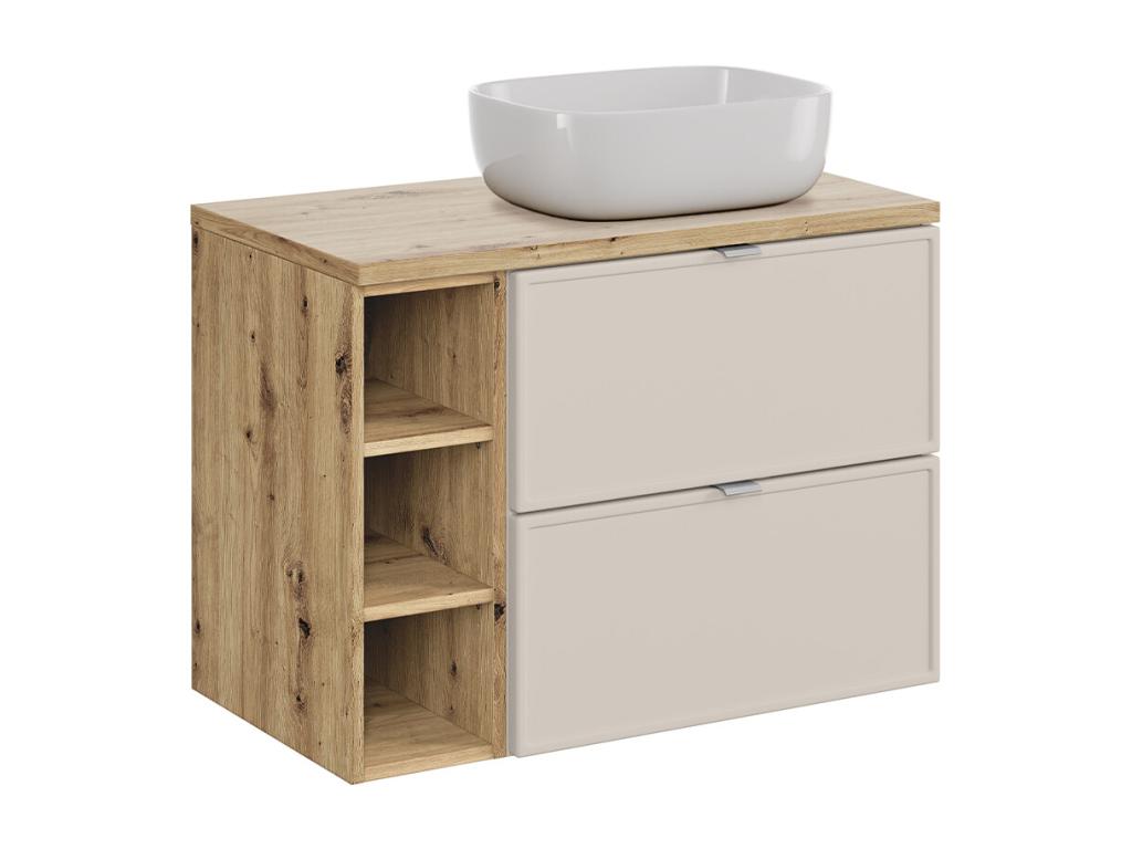 Artanzy Cashmere 18968KTXF 80cm Single Sink Vanity Unit with 3 Niches