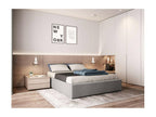 Delimoa bed frame with lift-up slatted base in fabric - Light grey - Width - 160 cm 81668AQXQ