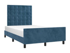 Bed frame with headboard, dark blue, 120x200 cm, velvet, 54583LXLO