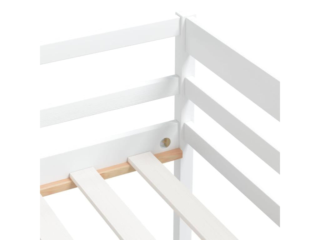 White Daybed Solid Pine Wood 90x200 53468PLOU