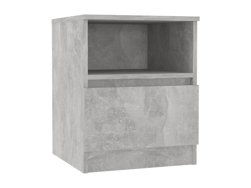 2-piece bedside tables, concrete grey, 40x40x50 cm, chipboard, 51215OEPA