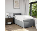 Delimoa bed base and mattress, light grey, 90x190 cm, fabric, 01790TLFS
