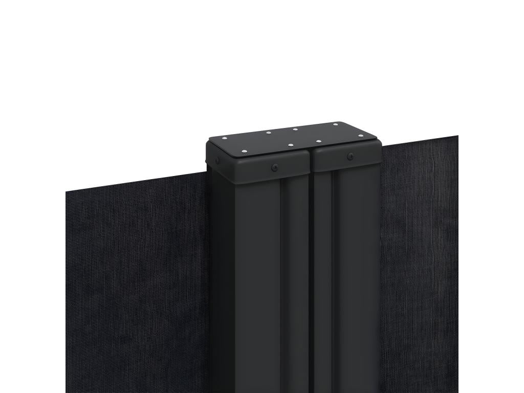 Black retractable side awning 160x600 cm 63629OLST