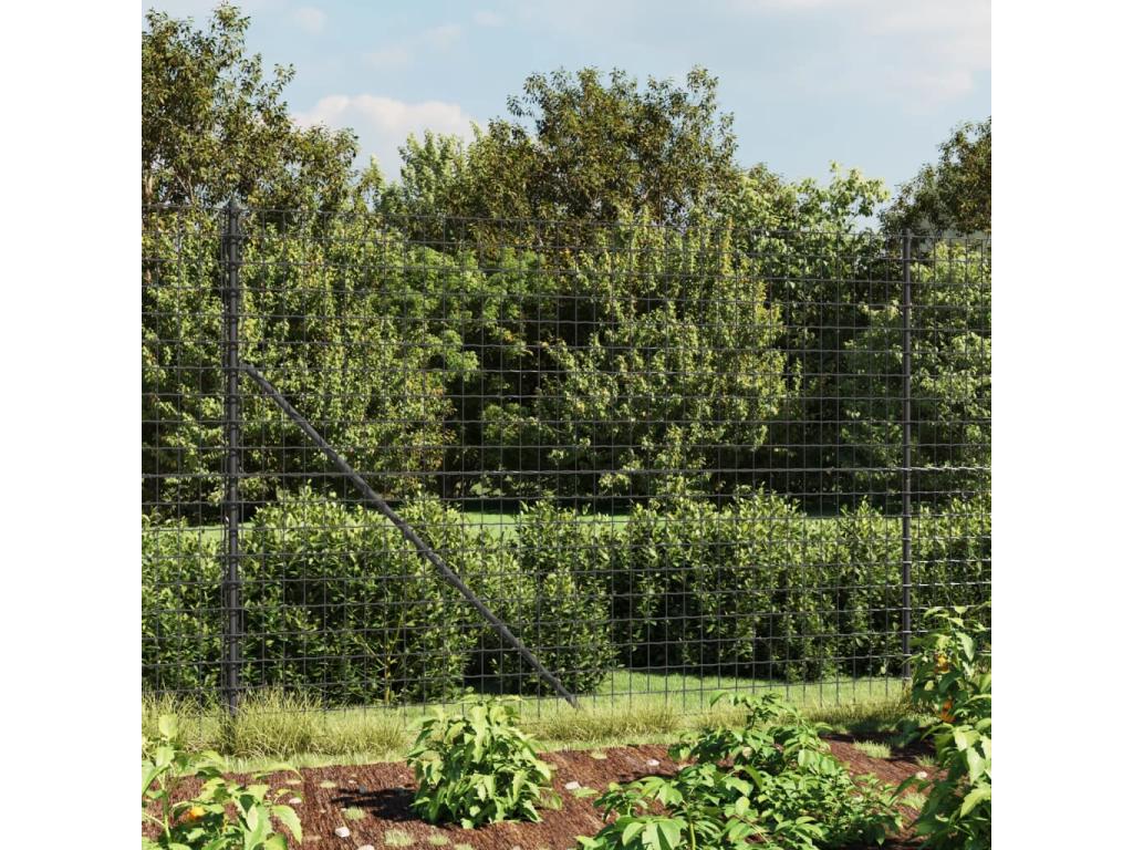 Metal mesh fence with anthracite flange 2x25 m 19876DGQG