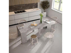 Extendable console table 220cm, seats 10, cement dining table 55545SKGP